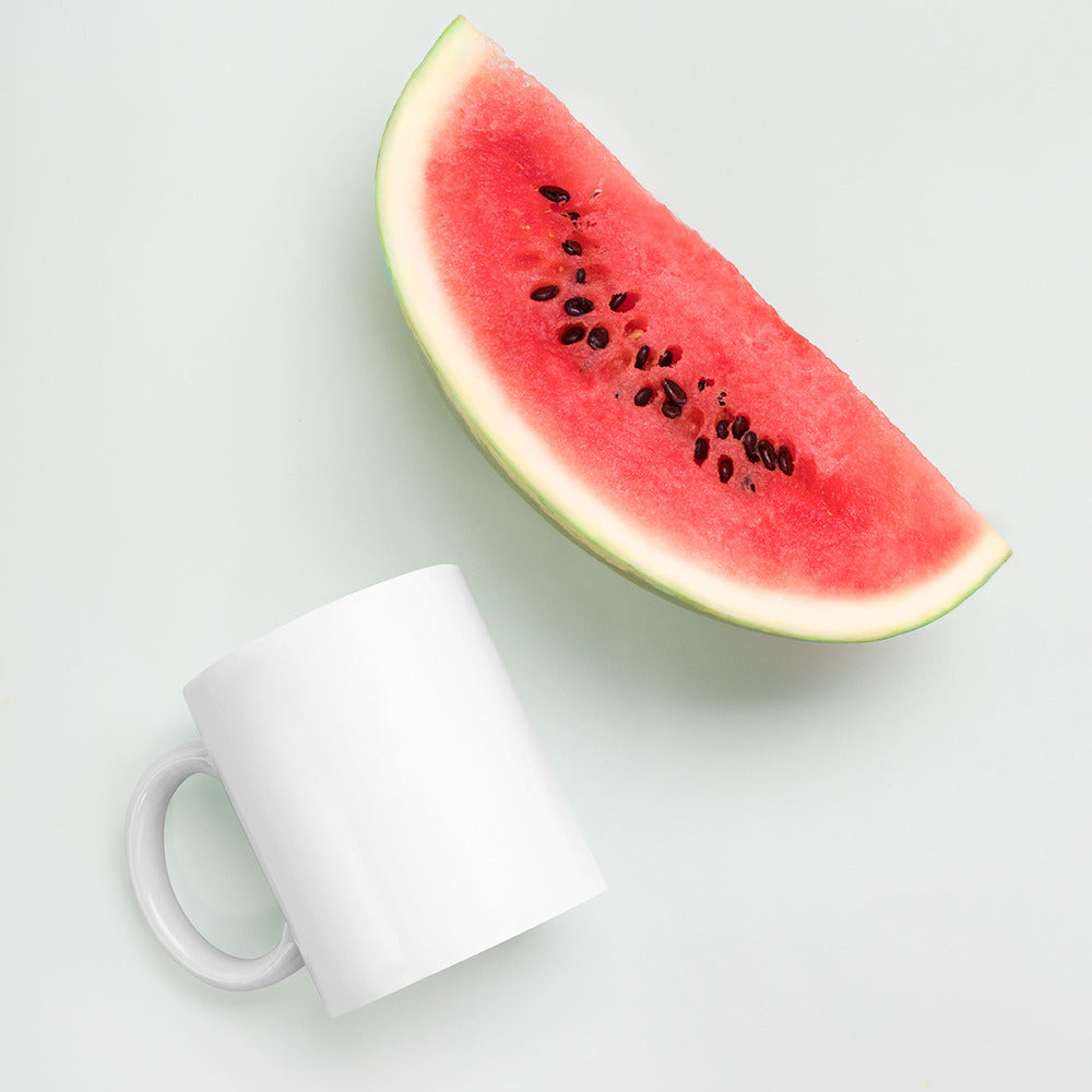 Taza blanca brillante