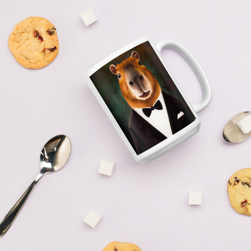 Taza blanca brillante