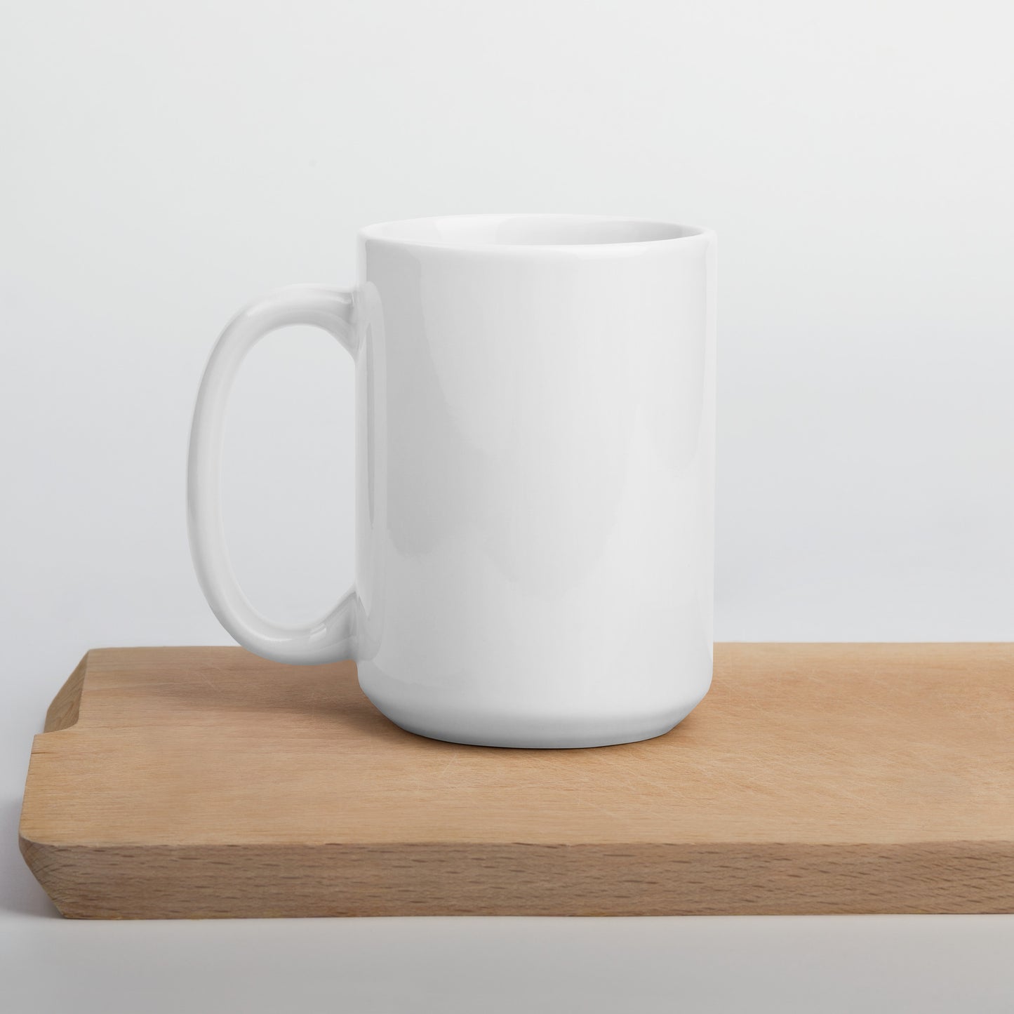 Taza blanca brillante
